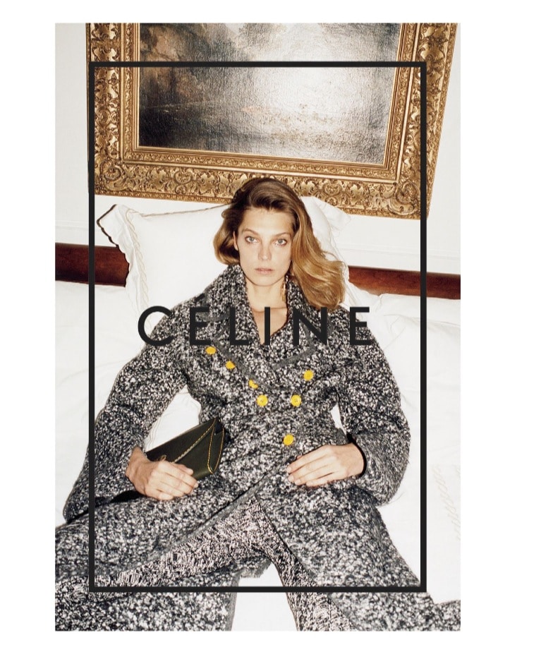 Daria Werbowy wearing Celine Fall Winter 2014 in Ad Campaign