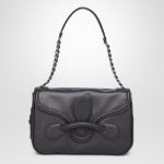 Bottega Veneta Black Micro Intreccio New Calf Rialto Bag