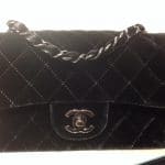 Chanel Black Mini Velvet Timeless Classic Flap Bag - Fall 2014 Act 2