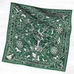 Hermes Green Peuple du Vent Giant Bandana