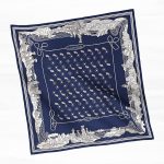 Hermes Blue Les Canyons Etoiles Bandana