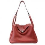 Hermes Rouge Clemene Lindy 30cm Bag