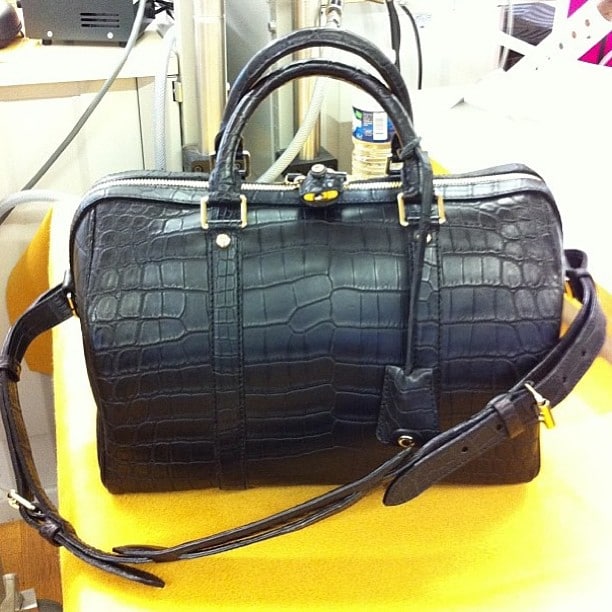 Sofia Coppola Alligator Bag in Noir