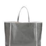 Bottega Veneta Charcoal Snakeskin Trim Tote Bag - Fall 2014