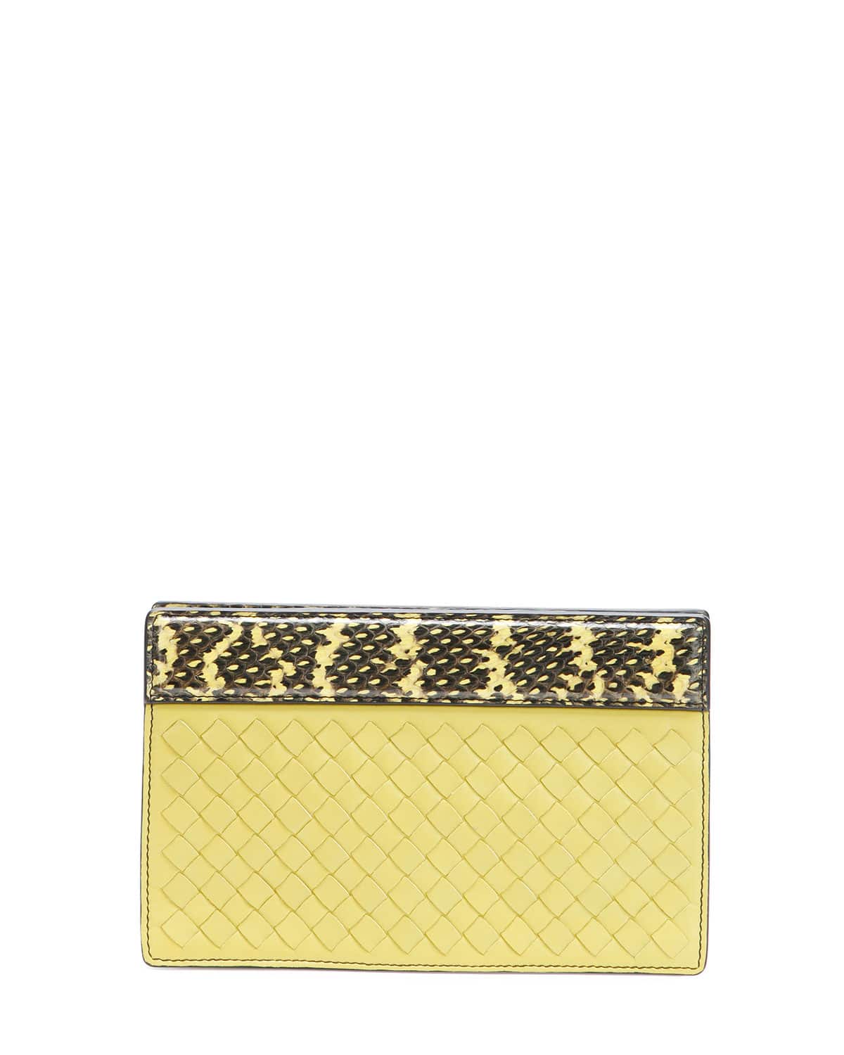 Gold Knot minaudière Intrecciato-leather clutch bag, Bottega Veneta