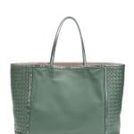 Bottega Veneta Green Snakeskin Trim Tote Bag - Fall 2014