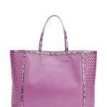 Bottega Veneta Purple Snakeskin Trim Tote Bag - Fall 2014