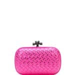 Bottega Veneta Rosa Shock Intrecciato Placcato Knot Clutch Bag - Fall 2014