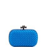 Bottega Veneta Royal Blue Intreccio Impero Knot Clutch Bag - Fall 2014