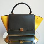 Celine Bicolor Trapeze Bag with Yellow Trim - Winter 2014