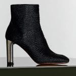 Celine Black Astrakhan Stamped Pony Calfskin Bam Bam Ankle Boot - Winter 2014