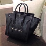 Celine Black Astrakhan Stamped Pony Calfskin Mini Luggage Bag - Winter 2014