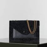 Celine Black Astrakhan Stamped Pony Calfskin Pocket Bag - Winter 2014