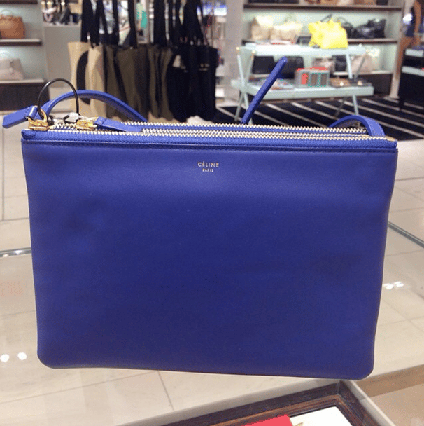 Celine Trio Cobalt Blue Handbag