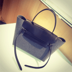 Celine Grey/Black Felt Belt Tote Bag - Fall 2014