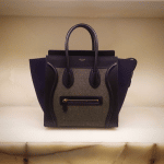 Celine Grey/Blue/Black Felt Mini Luggage Bag - Fall 2014