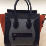 Celine Grey/Orange/Black Felt Mini Luggage Bag - Fall 2014