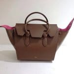 Celine Mini Tie Tote Bag in Camel with Fuschia Lining - Fall Winter 2014