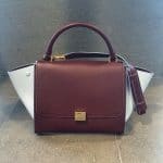 Celine Mini Trapeze bag in Burgundy with Azur Blue Suede Wings - Fall Winter 2014