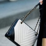 Chanel Black/White Chevron Shoulder Bag - Spring 2015