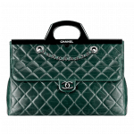 Chanel Dark Green CC Deliver Large Bag - Fall 2014 Act 2