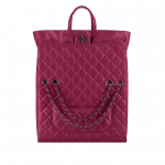 Chanel Dark Pink Drawstring Shop Bag - Fall 2014 Act 2