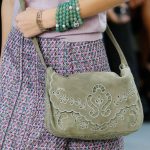 Chanel Khaki Floral Suede Messenger Bag - Spring 2015