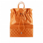Chanel Orange Drawstring Shop Bag - Fall 2014 Act 2