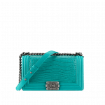 Chanel Tuquoise Alligator Boy Flap Medium Bag - Fall 2014 Act 2