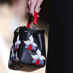 Fendi Black Floral Peekaboo Mini Bag - Spring 2015