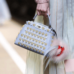 Fendi Light Blue Embellished Peekaboo Mini Bag - Spring 2015