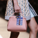 Fendi Pink Embellished Peekaboo Mini Bag - Spring 2015