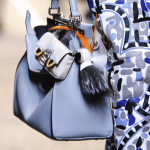 Fendi Sky Blue Peekaboo Bag with Python Baguette Micro Bag - Spring 2015