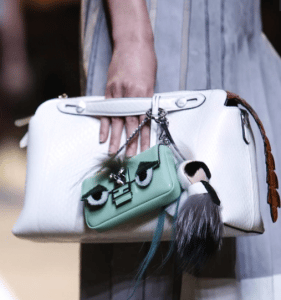 Fendi White Python By The Way Bag with Mint Green Baguette Micro Bag - Spring 2015