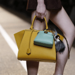 Fendi Yellow Trois Jour Bag with Mint Green Peekaboo Micro Bag - Spring 2015