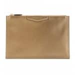 Givenchy Gold Antigona Zipped Clutch Bag