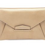 Givenchy Gold Metallic Antigona Envelope Clutch Bag
