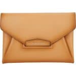 Givenchy Tan Vintage Calfskin Antigona Envelope Clutch Bag