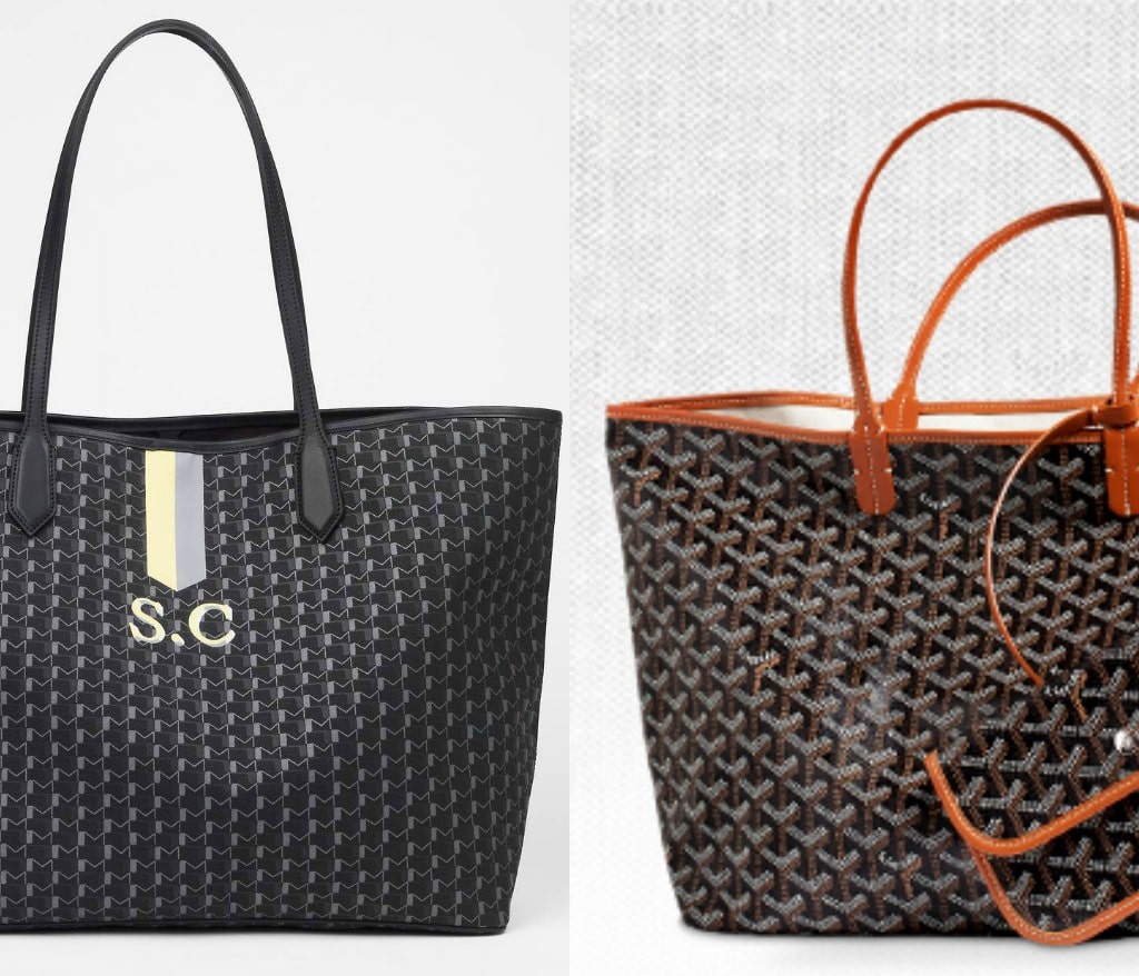 goyard bag with initials