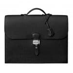 Hermes Black Sac a Depeches 38cm Bag