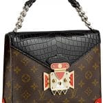 Louis Vuitton Black Pochette Mask Crocodiliens GM Bag - Cruise 2015