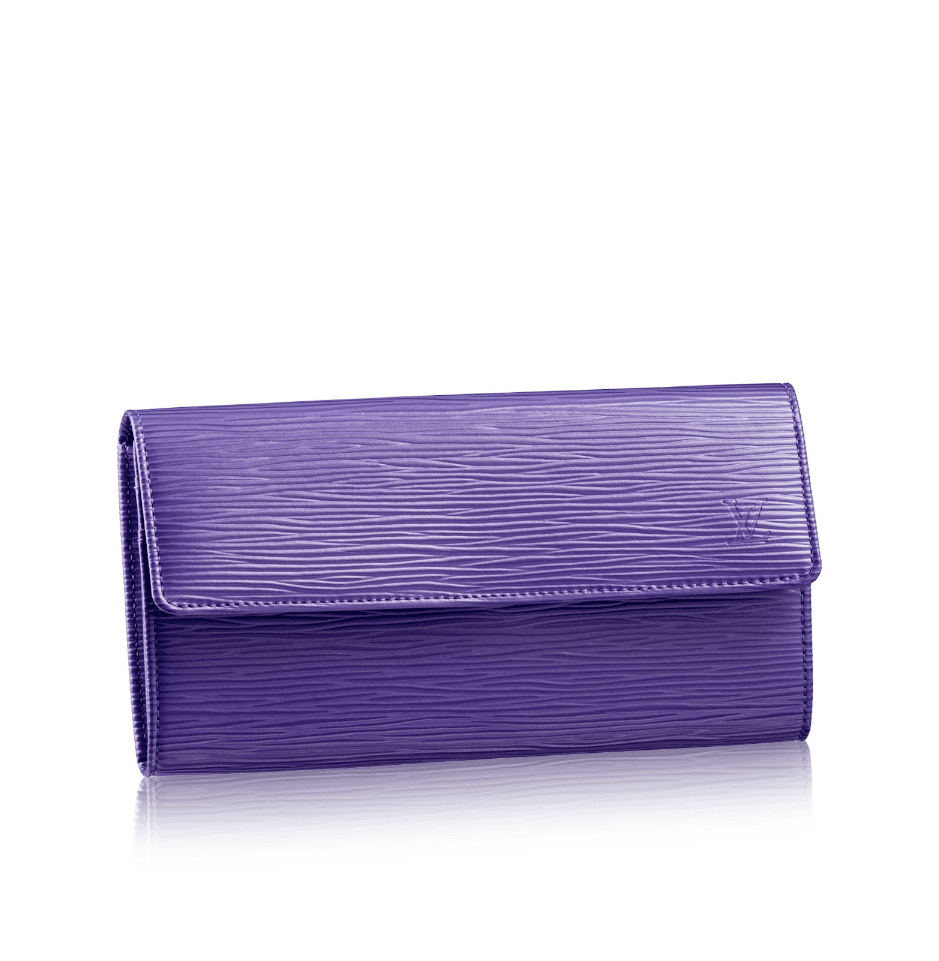 lv purple wallet