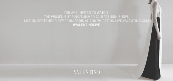 Valentino Live Stream