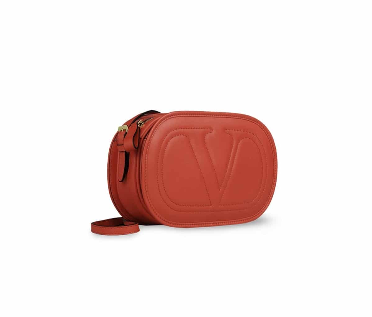 Valentino Red Leather Logo Go Crossbody Bag Valentino