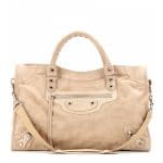 Balenciaga Beige Suede Classic City Bag