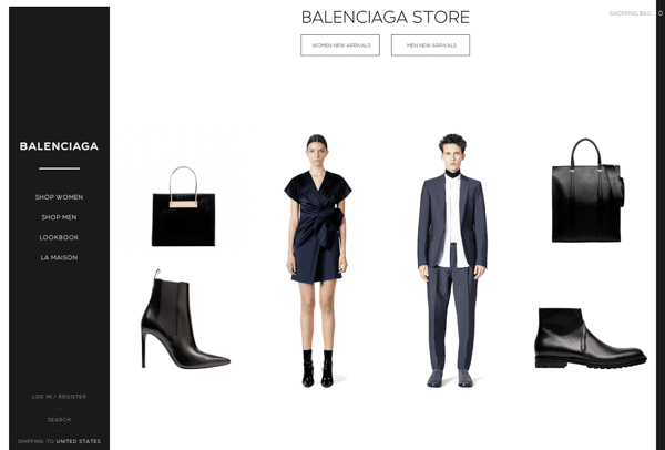 Mala fe Con Tender Balenciaga Revamps its Online Website - Spotted Fashion