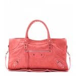 Balenciaga Rose Jaipur Suede Classic Part Time Bag