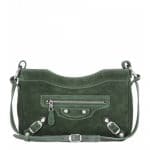 Balenciaga Vert Militaire Suede Giant Hip Bag