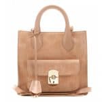 Balenciaga Vieux Rose Suede Padlock Mini All Afternoon Bag