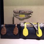 Bottega Veneta Black Intrecciato/Crocodile Shoulder Bags - Spring 2015